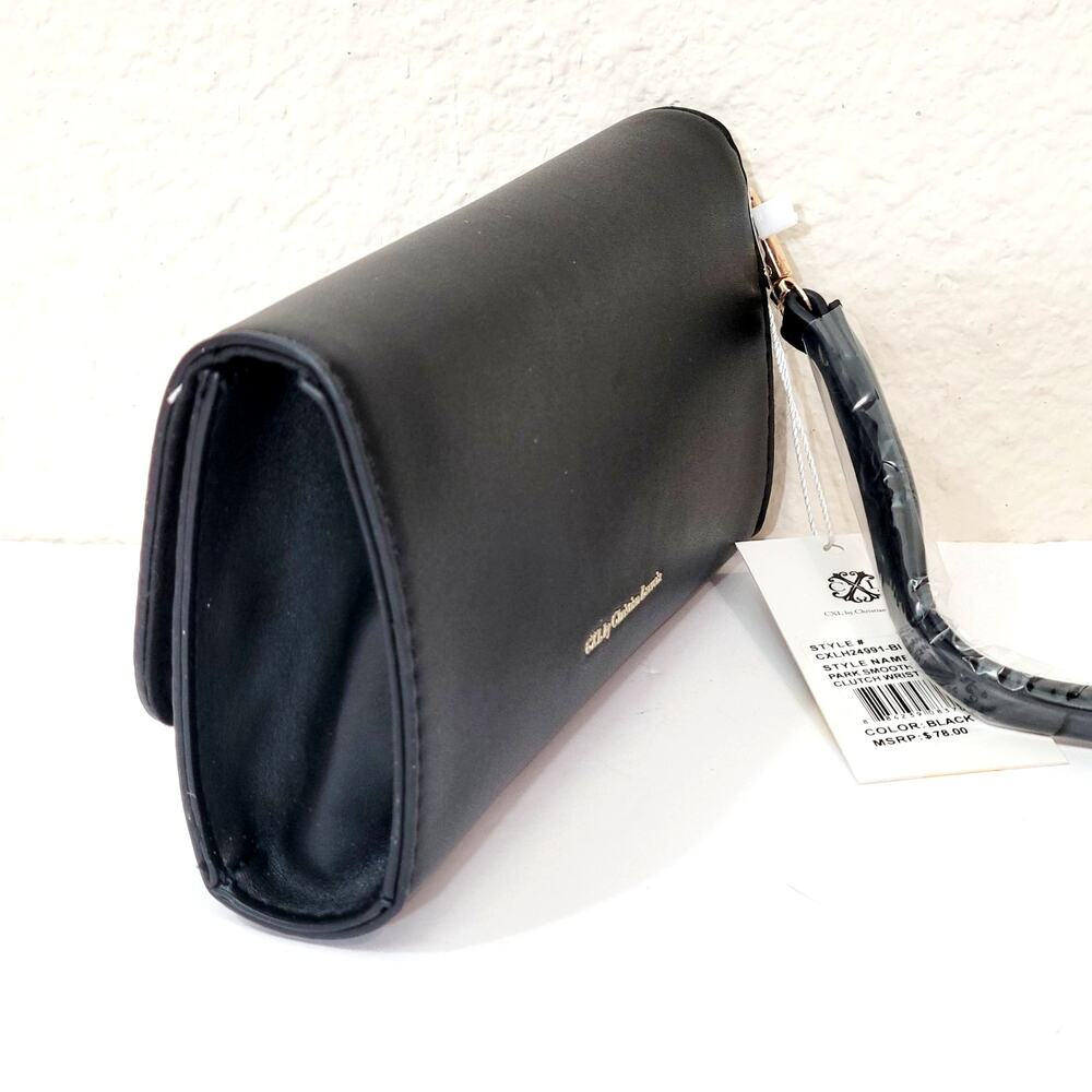 CXL by Christian Lacroix Black Small Clutch Wristlet Purse Park Smooth NWT - Picture 5 of 10